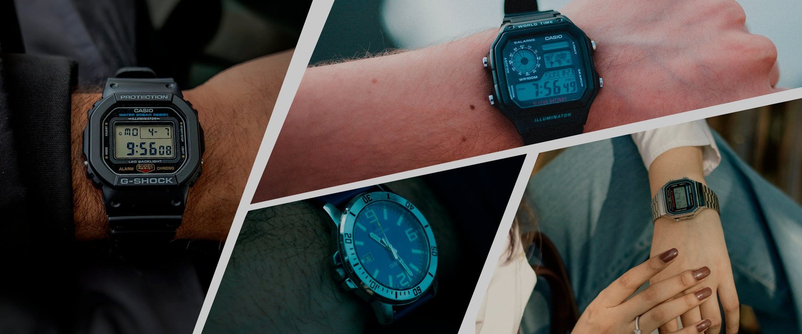 Relojes Casio y G-Shock originales usados en la muñeca